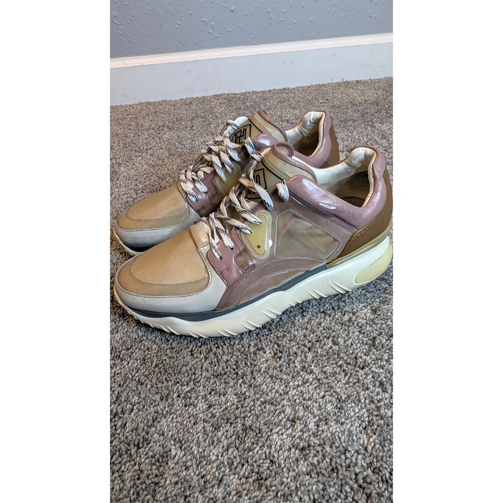FENDI Fancy FF 7E1189  Pink, White, Beige Transparent Sneakers Made Italy